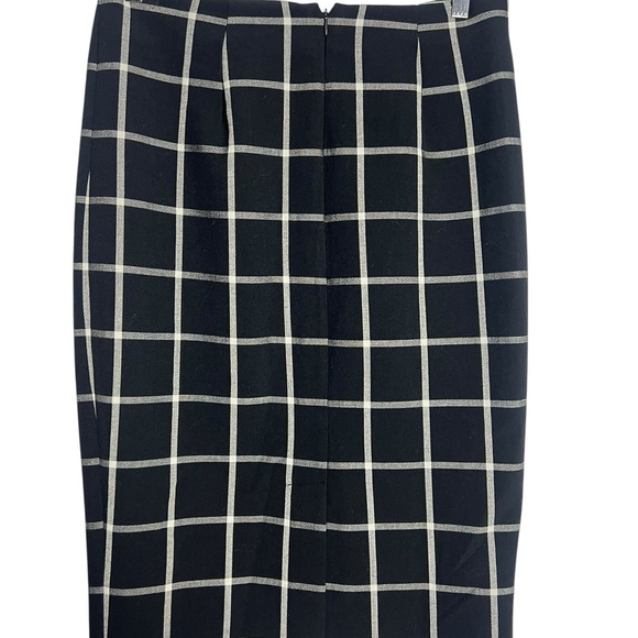 Catherine Malandrino Black and White Grid Midi Skirt - Picture 3 of 4